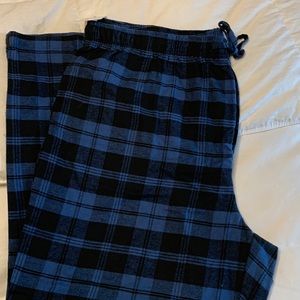 XXL Blk/Blue plaid pajama pant